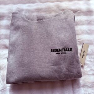 Fear of God Essentials Light Gray Crewneck Sweatshirt